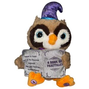 Plush Owl Wizard Book A Book of Fairytales Stuffed Animal Kids Toy WORKS